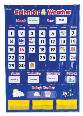 Calendar & Weather Pocket Chart Calendar & Weather Pocket Chart